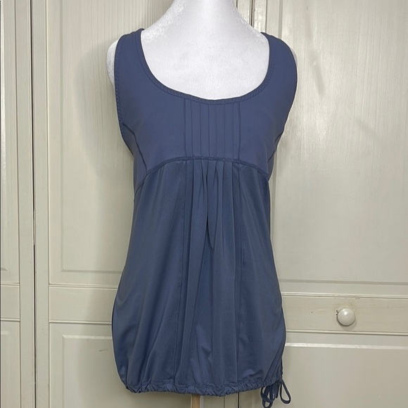 Zella Women’s Dry-Fit Racerback Tank Top Slate Blue Size XL Drawstring Athlete - Picture 1 of 11